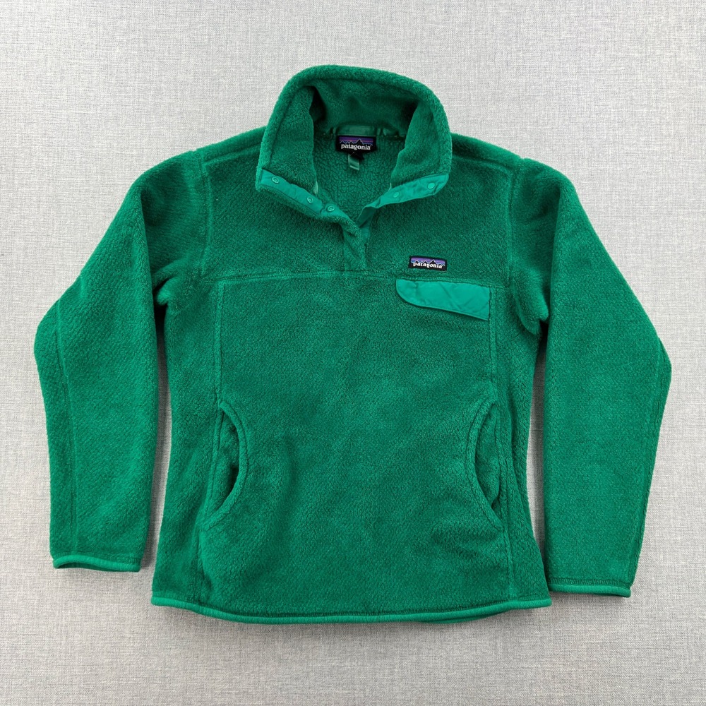 Patagonia Re-Tool Snap-T Pullover Womens M Green Fleece Jacket Polartec Gorpcore - Picture 2 of 11